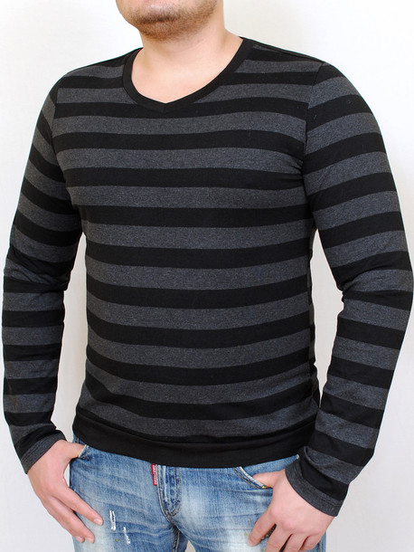 COOPER  футболка длинный рукав черно-серый