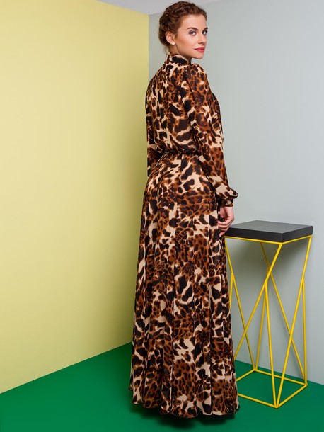 Каролина платье леопардовый