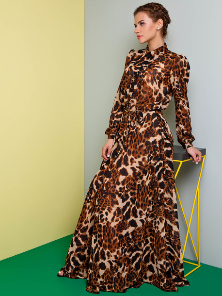 Каролина платье леопардовый