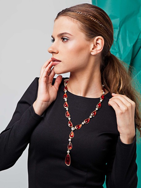 Колье 256 красный