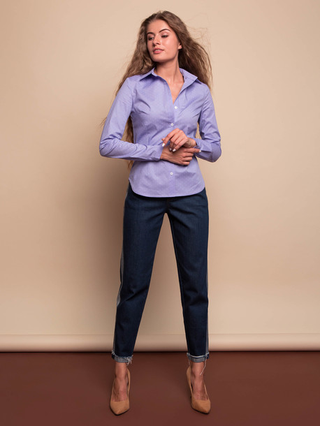 Альбина блуза-рубашка лаванда