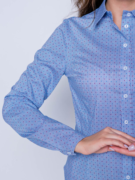 Альбина блуза-рубашка полоса
