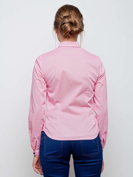 Альбина блуза-рубашка розовый
