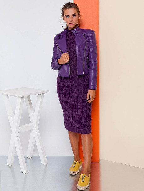 Бенефис платье вязаное фиолетовый