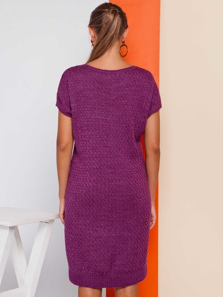Манхеттен платье вязаное фиолетовый