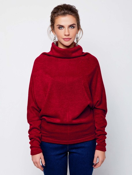 Рони свитер бордовый