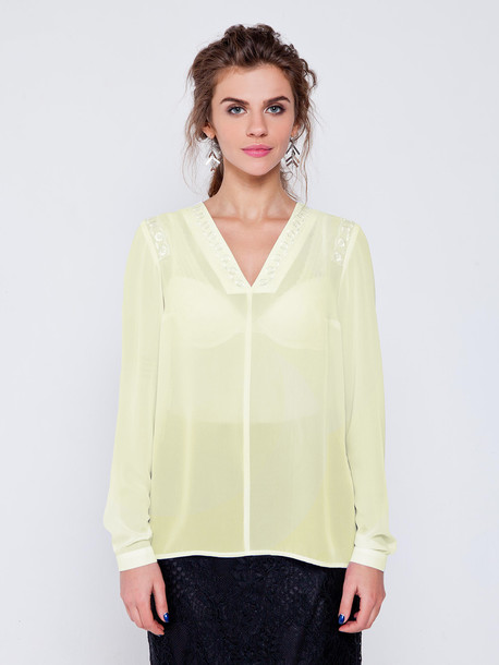 Сабира блуза лимонный