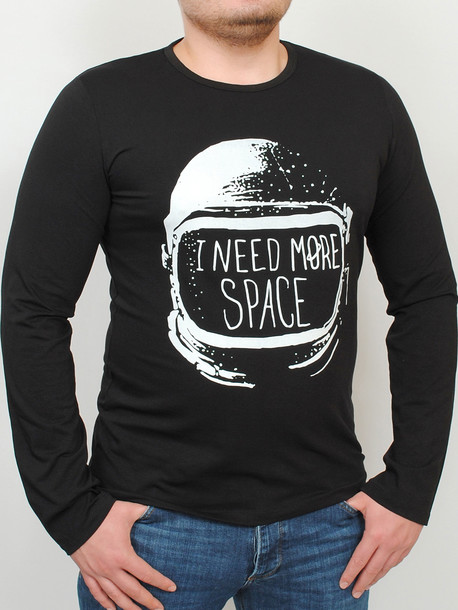 SPACE LONG футболка длинный рукав черный