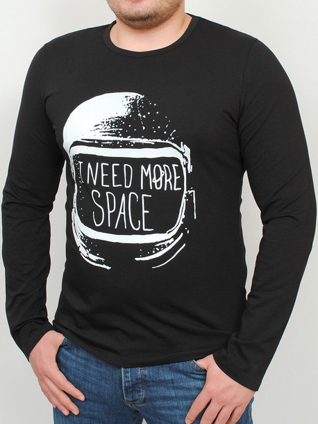 SPACE LONG футболка длинный рукав черный
