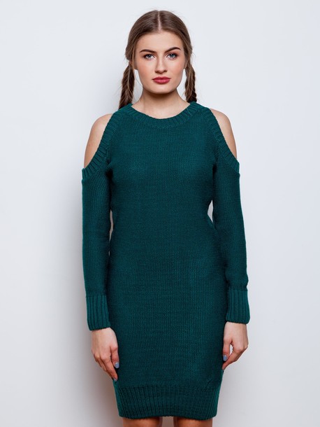 Розали платье вязаное зеленый