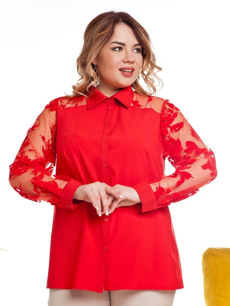 Римма блуза красный