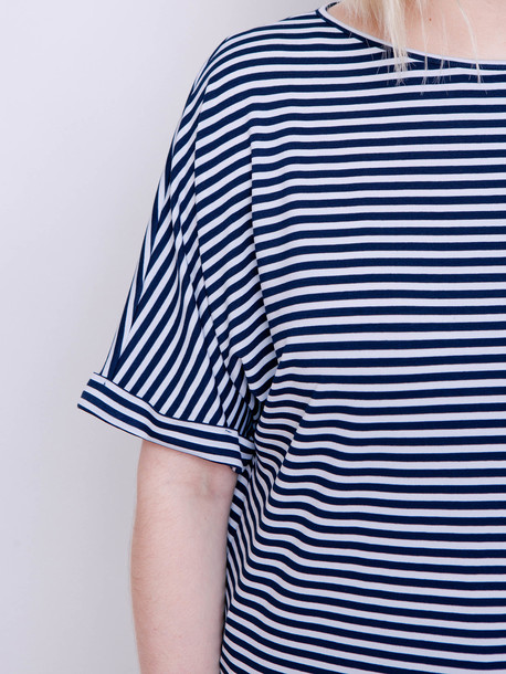 Мэлвин футболка синяя мелкая полоса