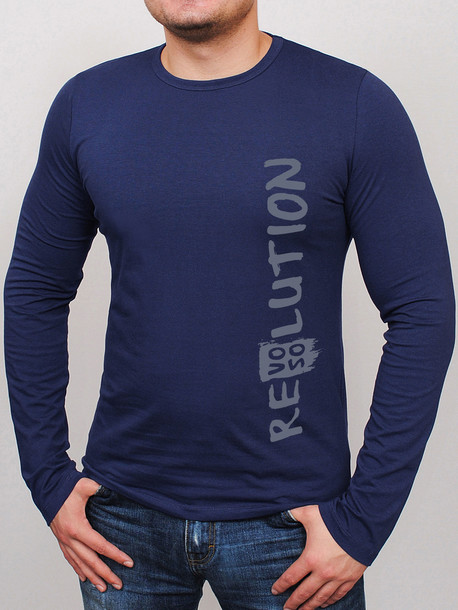 REVOLUTION Long футболка длинный рукав синий