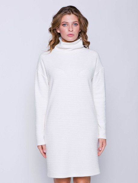 Вестон платье-свитер молочный