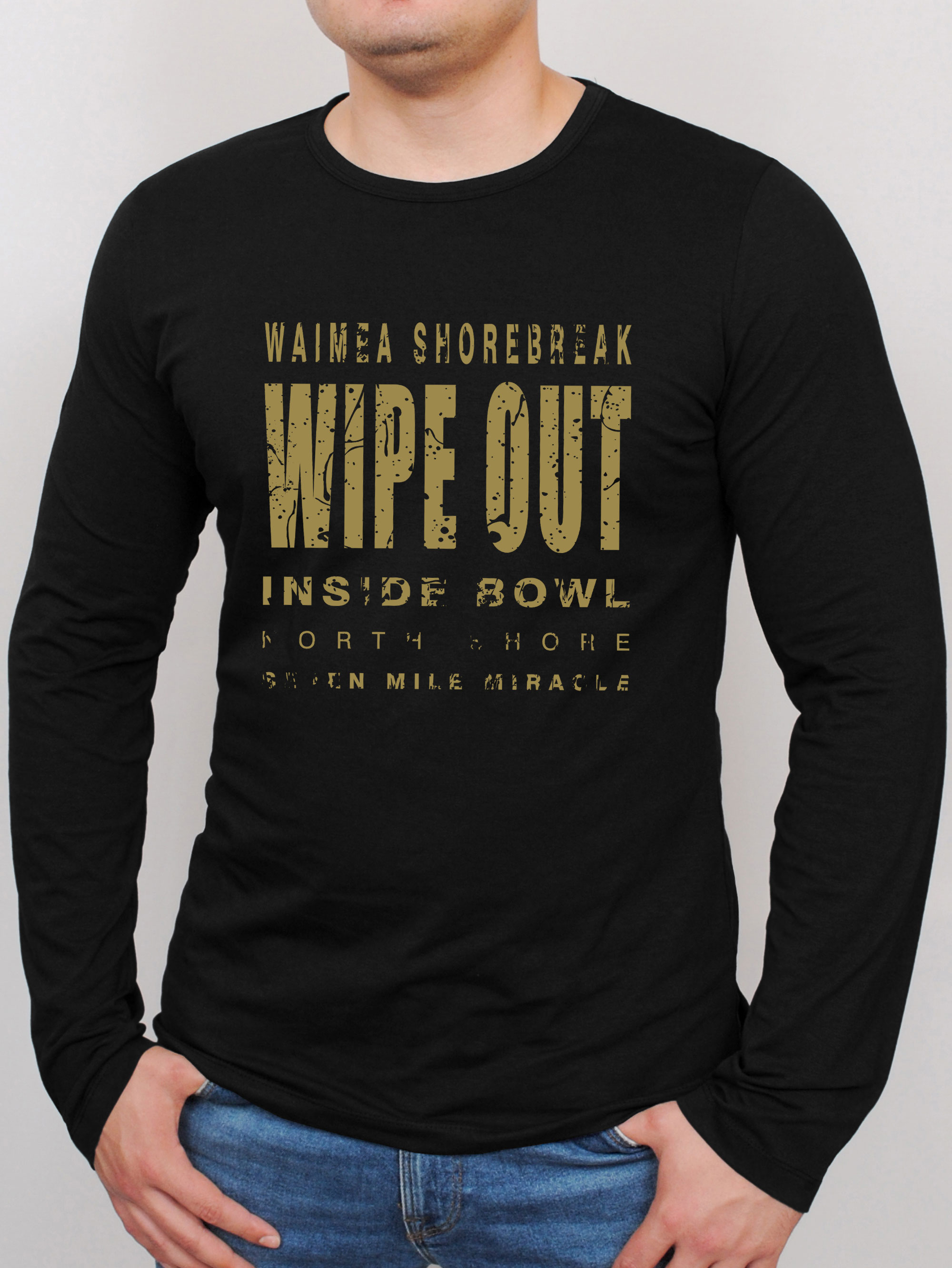 WIPE OUT Long футболка длинный рукав черный