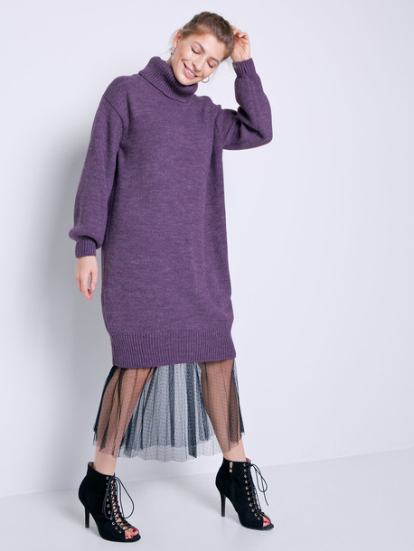 Ларни GRAND платье - свитер аметист