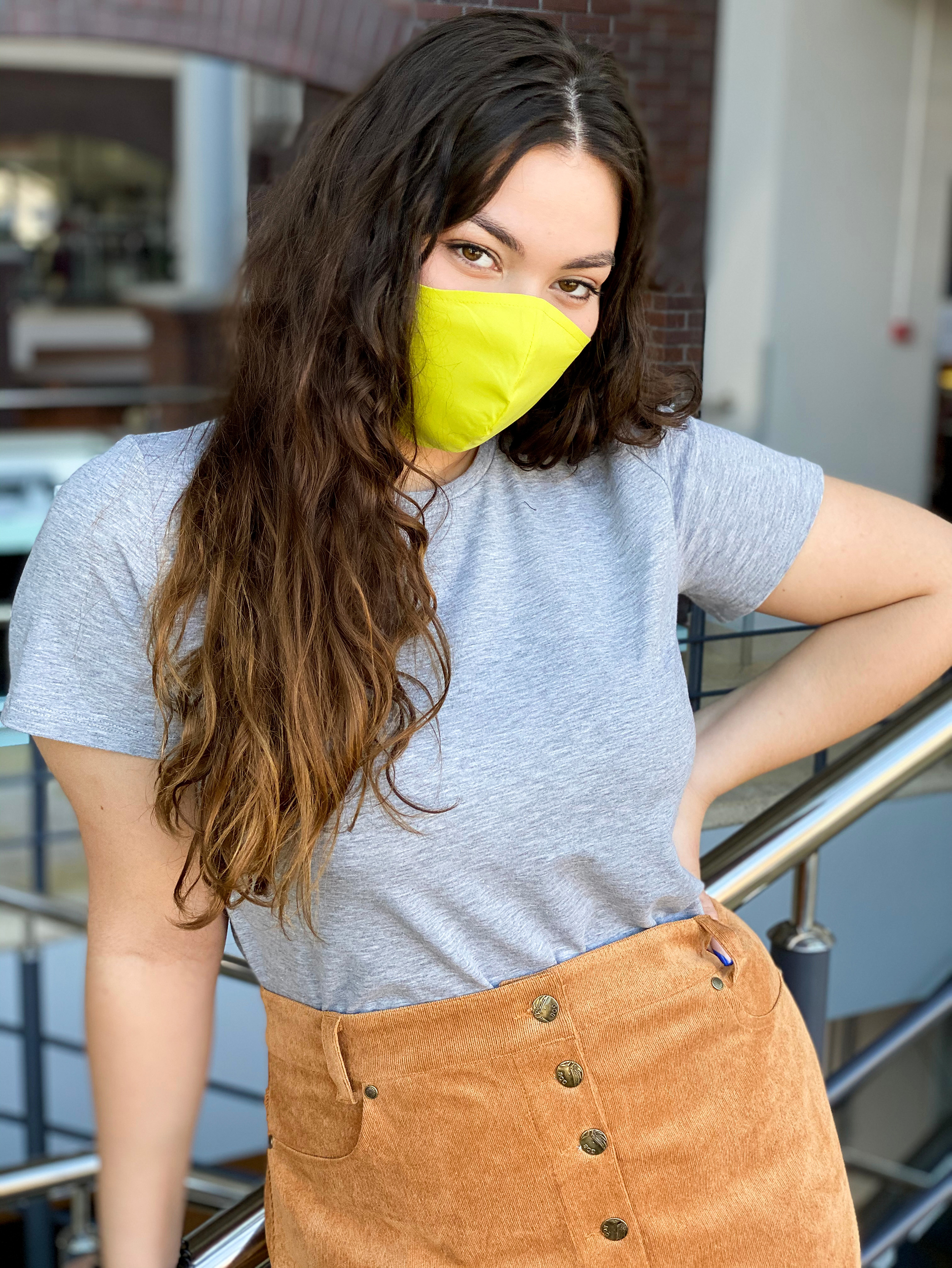 Calm маска защитная тканевая многоразовая лимонный