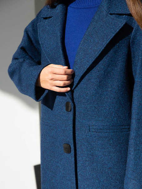 Дерби пальто синий